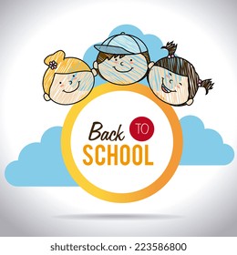 School design over white background, vector illustration 