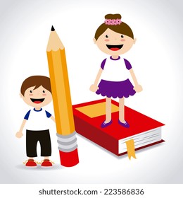School design over white background, vector illustration 
