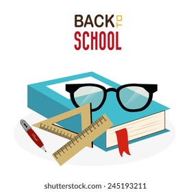 School design over white background, vector illustration.