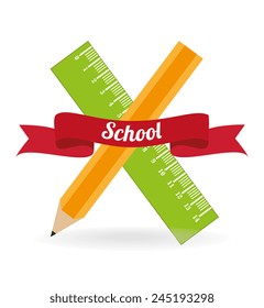 School design over white background, vector illustration.