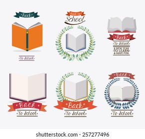 school design over white background vector illustration.