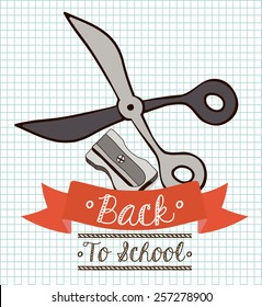 school design over white background vector illustration.