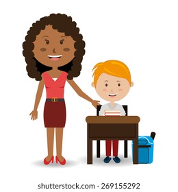 School design over white background, vector illustration.
