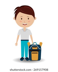 School design over white background, vector illustration.