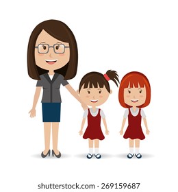 School design over white background, vector illustration.