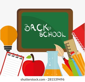School design over white background, vector illustration.