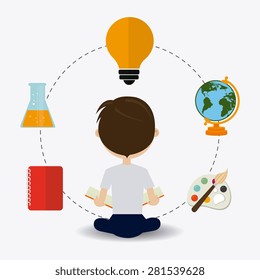 School design over white background, vector illustration.