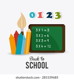 School design over white background, vector illustration.