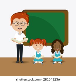 School design over white background, vector illustration. School design over white background, vector illustration.