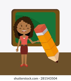 School design over white background, vector illustration.