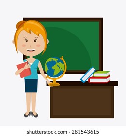 School design over white background, vector illustration.