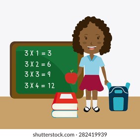 School design over white background, vector illustration.