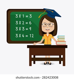 School design over white background, vector illustration.