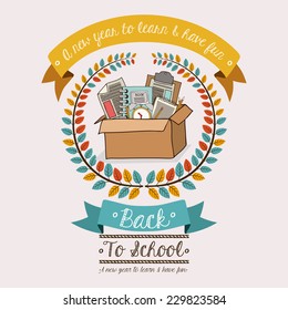 School design over white background,vector illustration