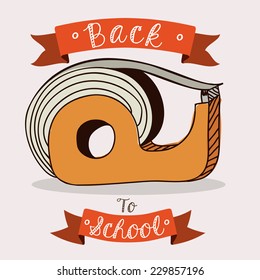 School design over white background,vector illustration