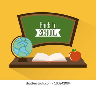 school design over yellow  background vector illustration