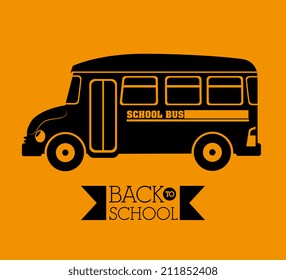 School design over yellow background, vector illustration