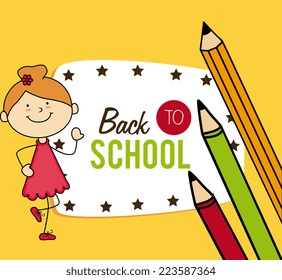 School design over yellow background, vector illustration 