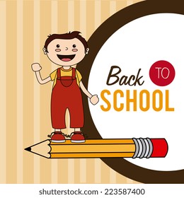 School design over yellow background, vector illustration 
