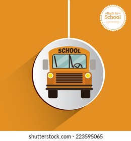 School design over yellow background, vector illustration 