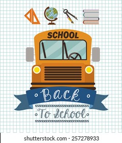 School Desing Over White Background Vector Illustration.