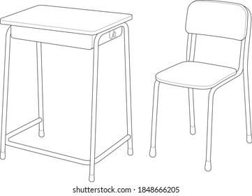 School Desk Chair Stock Vectors, Images & Vector Art | Shutterstock