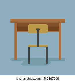 desk kid girl school vector 25441595 Vector Art at Vecteezy