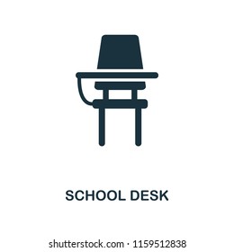 School Desk creative icon. Simple element illustration. School Desk concept symbol design from school collection. Can be used for mobile and web design, apps, software, print.