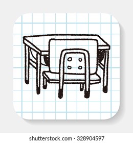 school desk doodle