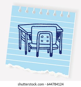 school desk doodle