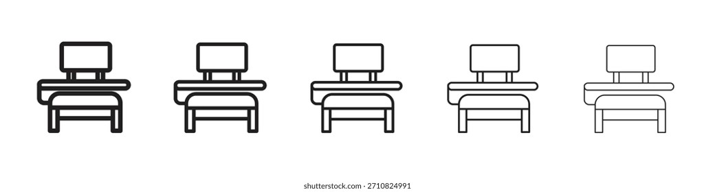 School desk icon design, logo, app, UI. Vector illustration, EPS