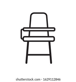 School desk icon in trendy flat style design. Vector graphic illustration. Suitable for website design, logo, app, and ui. EPS 10.