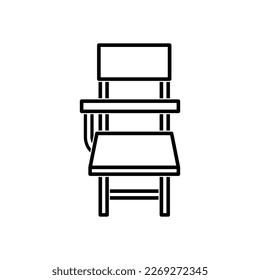 school desk icon, school vector, desk illustration