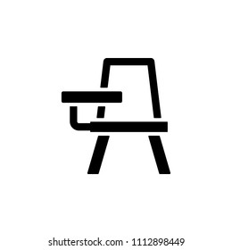 school desk icon vector isolated