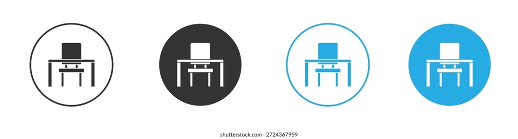 Design-Element für Schulpultsymbole. Vektorgrafik auf weißem Hintergrund.