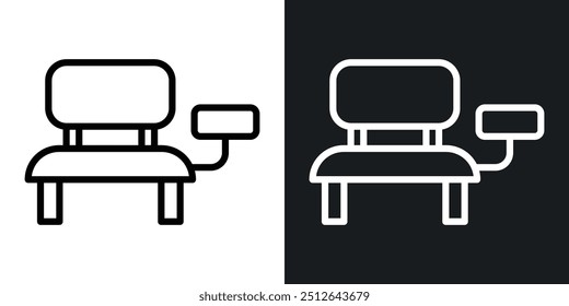 Escritorio de la escuela esbozado icono de colección de Vector.