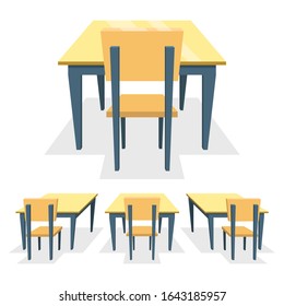 School desk vector design illustration isolated on white background