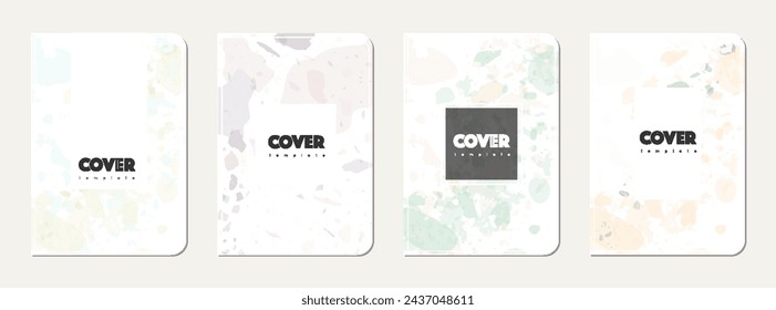 Design des Schultagebuchs. Terrazzo abstrakter Hintergrund aus Natursteinen, Granit, Quarz und Marmor. Venezianische Terrazzo Textur Schule Tagebuch Vorlage.