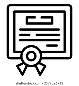 School diploma icon outline vector. Student graduate. College certificate