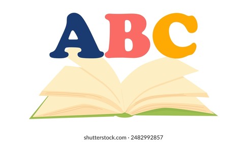 School discipline language grammar. Vector flat style