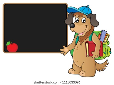 School dog theme image 4 - eps10 vector illustration.