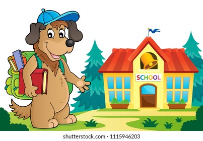 School dog theme image 5 - eps10 vector illustration.