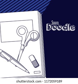 School doodle cartoon