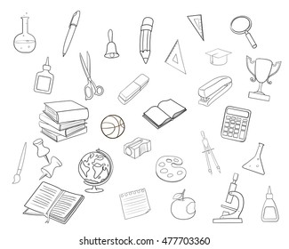 School Doodle icons
