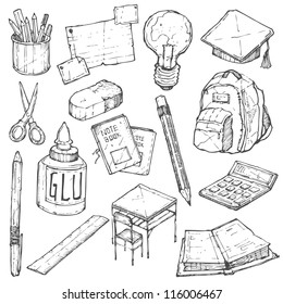 School Doodle Vector Set