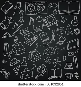 School doodles background 