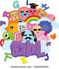 Vector de Doodles Escolares | ilustración