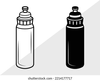 School Drink Bottle SVG Printable Vector Illustration
