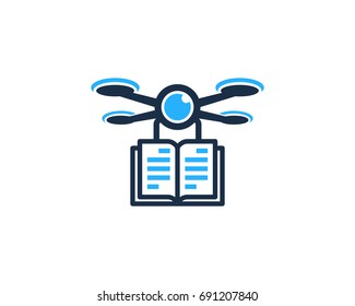 School Drone Icon Logo Design Element