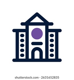 school duotone icon. Sleek and modern vector icon for websites, mobile apps, marketing materials, and corporate design. Fully scalable and ready to use.